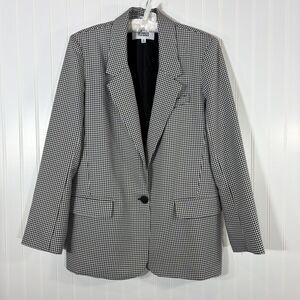 BB Dakota Steve Madden Womens Persona Houndstooth Blazer Sz M Academia Career